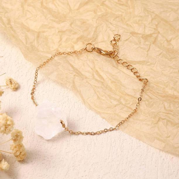 Salty Designer Stone oF Feminine Gold Finish Rakhi  Set