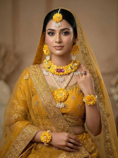 Fabric Multicolor Jewel Set