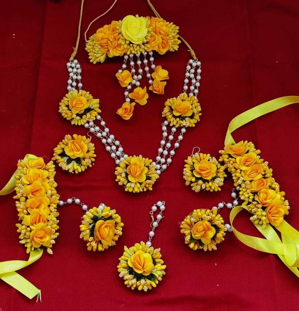 Paladiya Krafts Fabric, Paper Multicolor Jewellery Set