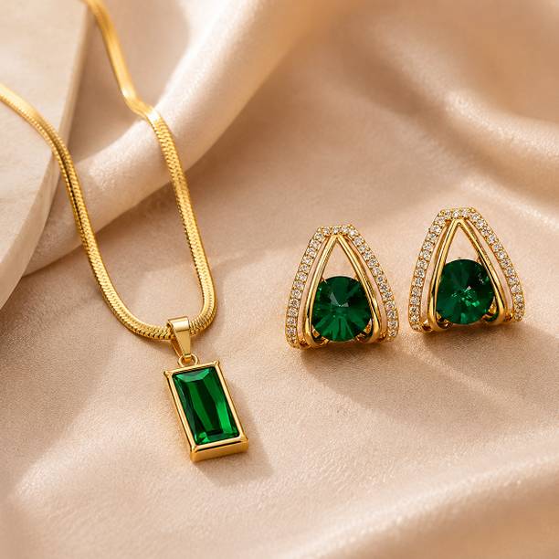 Alloy, Stainless Steel Gold-plated Gold Jewel Set