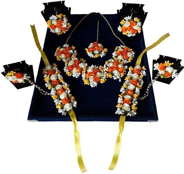 Designer's Collection Paper Orange, White Jewellery Set