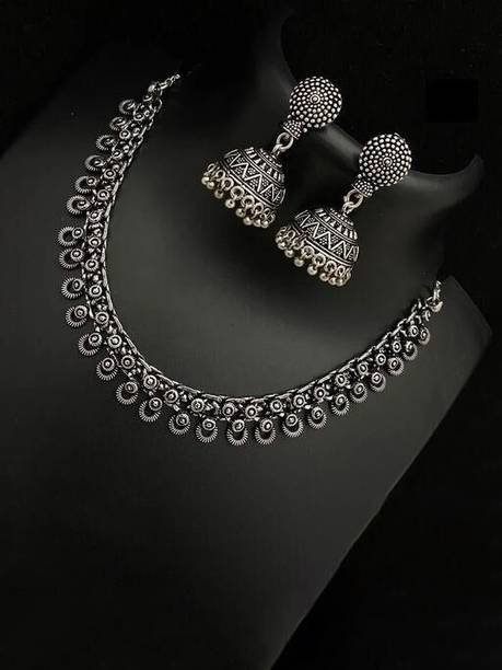 Oxidised Silver Silver Silver Jewel Set