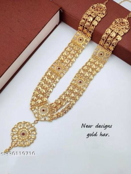 geeta sales Brass Gold-plated Gold Jewellery Set