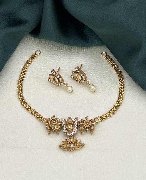 Brass, Copper Gold-plated Gold Jewel Set
