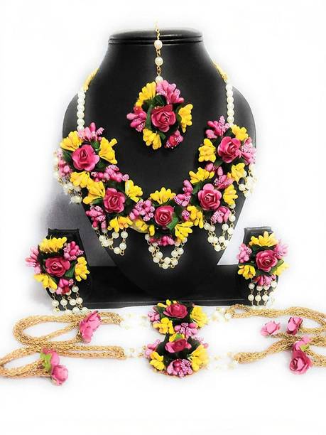 12SEASONS Paper Yellow, Pink Jewellery Set