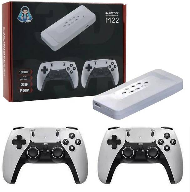 GAMESOUL M22 v2.5 Retro Gaming Console, Wireless Controller, Supports 52 Emulators Gaming console for tv ,old video game for kids (Best Gift & Fun) All Ages 64 GB with Modern Gamer Love by Fans of Game stick PS5,PS4,PS3,PS2,PS1,Xbox,Nintendo Switch