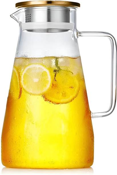 JIGSHTIAL 1.8 L Glass Water Jug