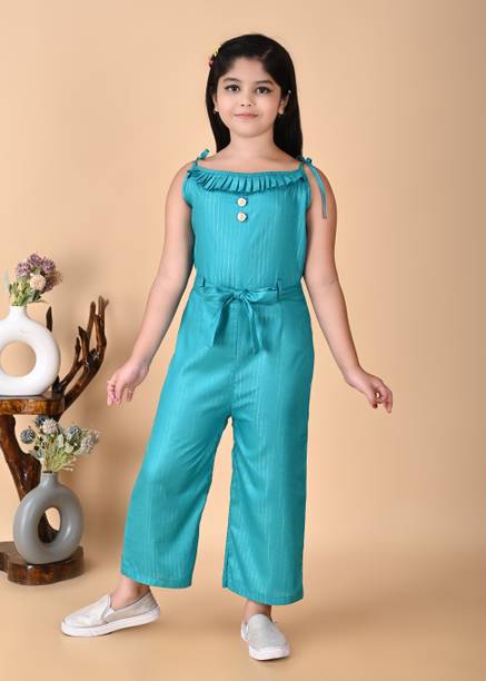 hallokidzz Striped Girls Jumpsuit