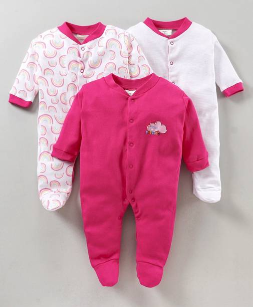 Printed, Striped Baby Boys & Baby Girls Jumpsuit