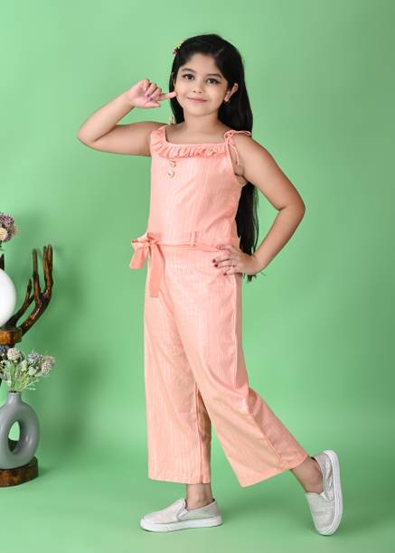 hallokidzz Striped Girls Jumpsuit