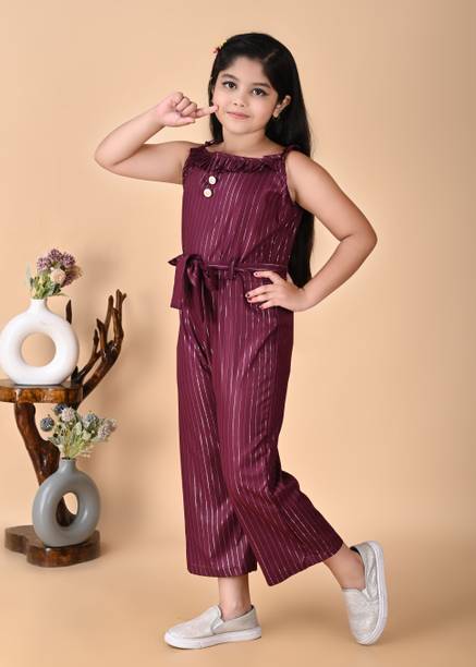 hallokidzz Striped Girls Jumpsuit