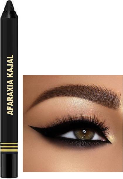 AFARAXIA Best Kajal Pencil Stick Waterproof Smudge Proof Black With Matte Finish