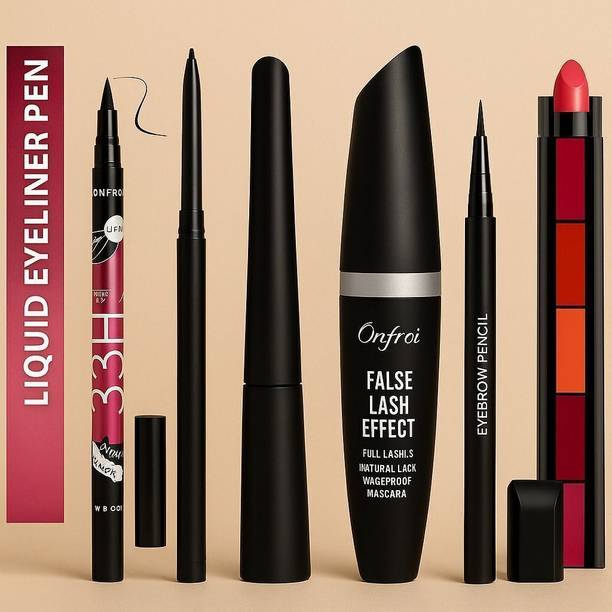 Onfroi 6-in-1 Waterproof Eye & Lip Makeup Combo Kit for Women