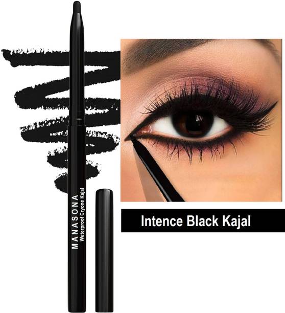 manasona Extreme Color Kajal Creamy Texture Non Transfer Smudge & Waterproof Kajal Pencil