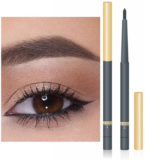 THTC Smudgeproof and Waterproof Kajal - 24 Hrs Long Stay Matellic Black