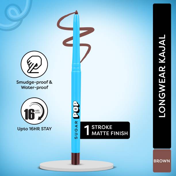 शुगर पॉप Longwear Kajal - 03 Brown Richly Pigmented | Sweat Proof | Lasts Up To 16HRS