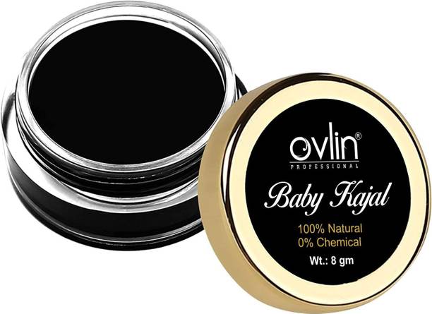 Ovlin 100% Natural Baby Kajal for New Born,with Almond & Pure Cow Ghee|Water Resistant