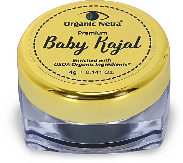 Organic Netra Baby Kajal Water Resistant, Smudge Proof For Normal Skin type