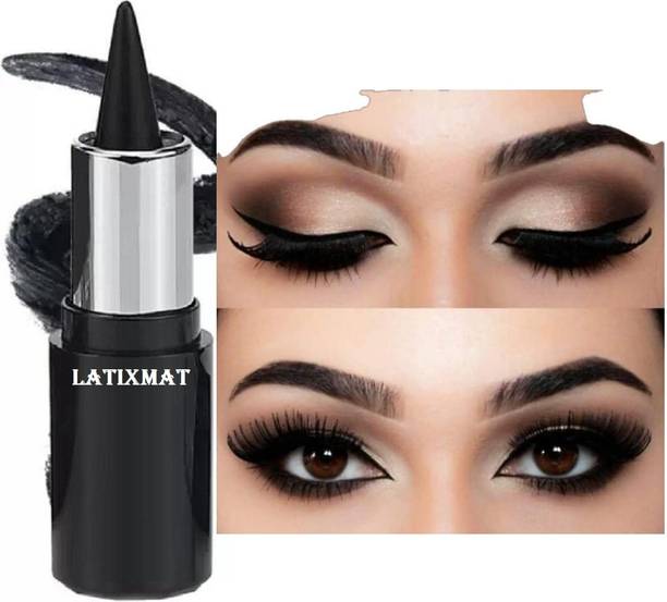 Latixmat New long lasting Black Hub WaterProof Black Kajal