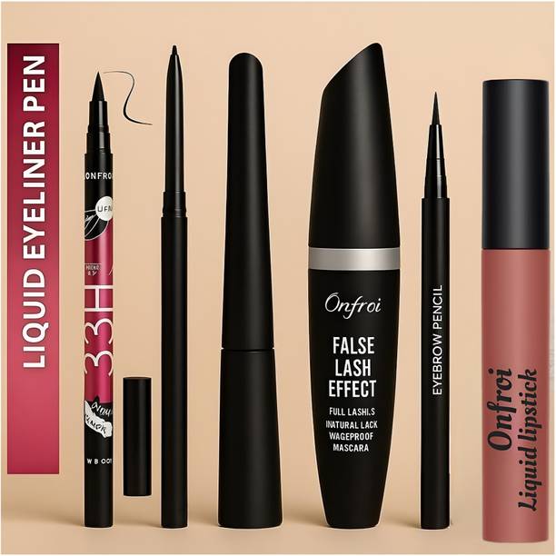 Onfroi 6-in-1 Waterproof Eye & Lip Makeup Combo Kit for Women