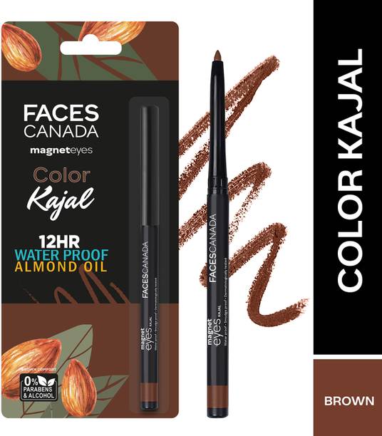 FACES CANADA Magneteyes Color Kajal | Water Proof 12HR Longstay With Almond Oil