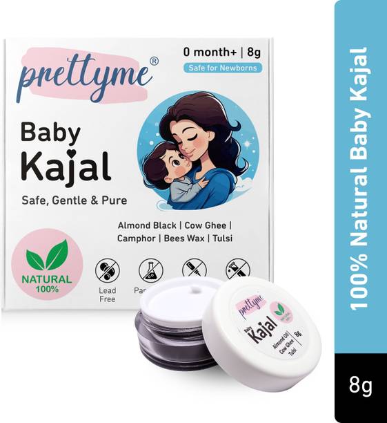 प्रीटीमी Baby Kajal | 100% Natural & Organic | Tulsi, Camphor, Cow Ghee | Safe For Babies