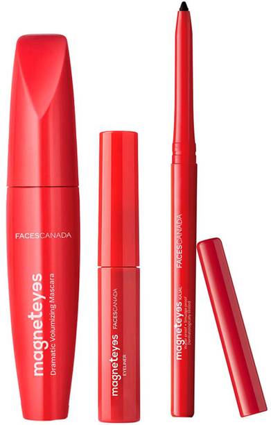 फेसेस कनाडा Magneteyes Range Trio Pack | Kajal + Eyeliner + Mascara | Lightweight