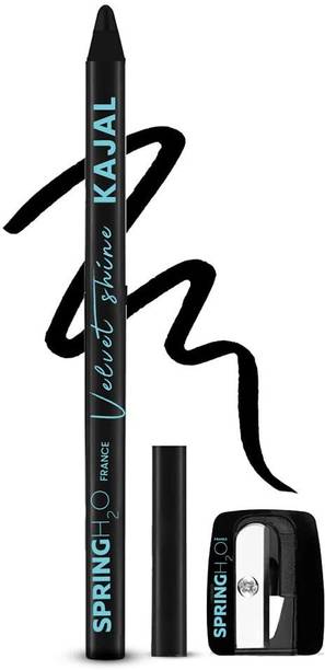 SPRING H2O Velvet Shine Kajal in Intense Black, Longlasting Waterproof & Sumdgeproof
