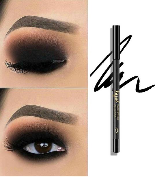 Emijun Smudge proof Matte Finish Rich Color Payoff Super Stay Jet Black Kajal For Women