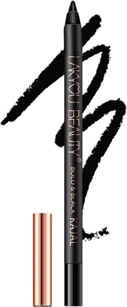 लैकयू ब्यूटी Bold and Black Kajal | Non-Transfer | Jet Black | Smudge-Proof Perfection