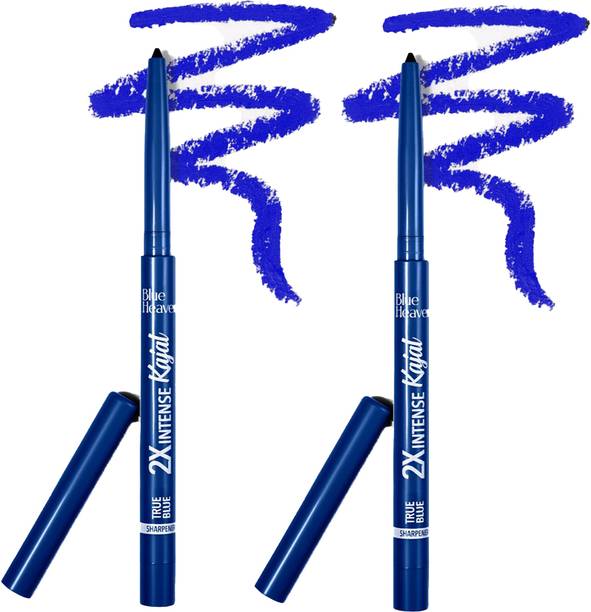 BLUE HEAVEN 2X Intense Kajal Pencil .35G Trueblue (Pack of 2)