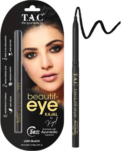 TAC - The Ayurveda Co. Beautif-Eye Black Kajal Eye Pencil - Smudge & Waterproof - Matte Finish