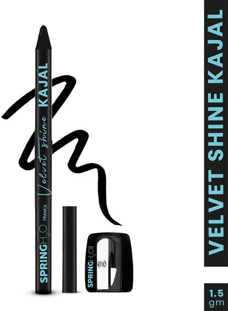 SPRING H2O Velvet Shine Kajal in Intense Black, Longlasting Waterproof & Sumdgeproof