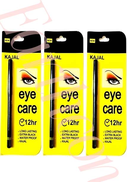 Earthcon Eye Definer Waterproof Kajal Creamy &Smooth Long Lasting Upto 12 hrs Pack of 3