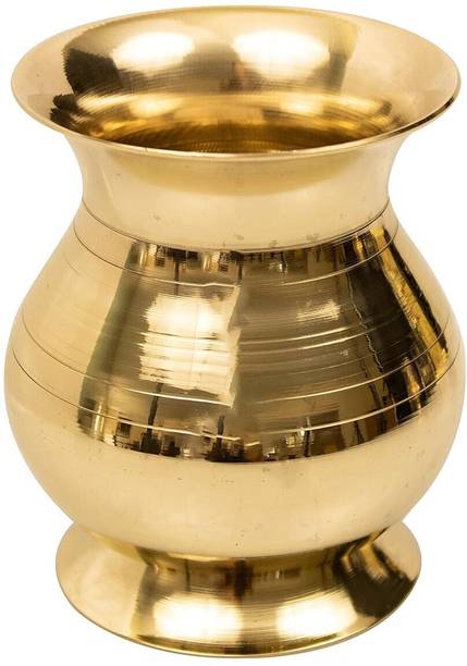 Srinika Enterprises Traditional Brass LotaKalash Sombu Theertha Sembu Vessel Jug,Karwachauth,Diwali Brass Kalash