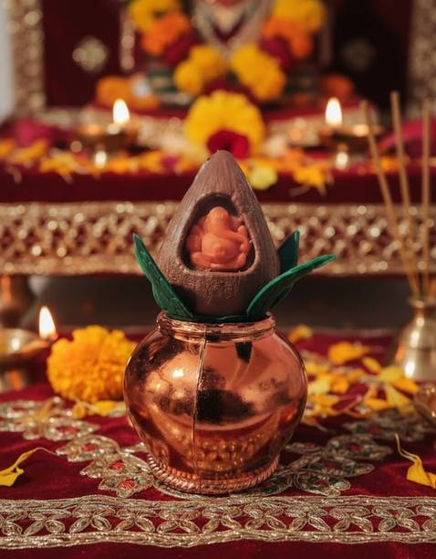 TULSI AGARBATTI Decorative Ganesha Kalash Plastic Kalash