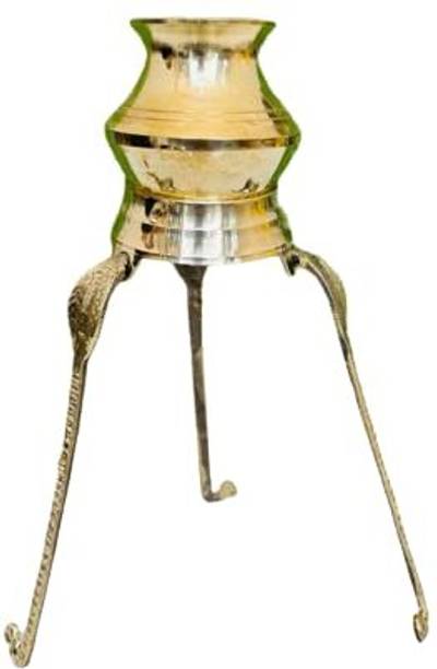 BUY N RELAX BIG SIZE Brass Lota for Puja Tripai Lota for Jalabhishek of Shivling 23CM Brass Kalash