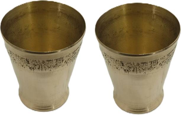 Puri Crafts Brass Naksha Glass Pooja Accessories,Glass(PCK 2) Brass Kalash