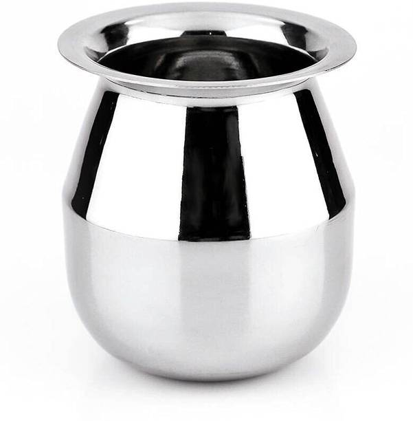 GALOOF Stainless Steel Satari Lota/ Water Storage Lota (Heavy Guage, 500 ml) Stainless Steel Kalash