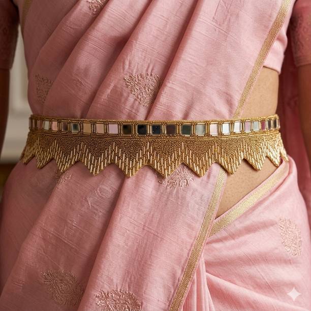 purala Women Evening, Party, Casual Gold Fabric Belt