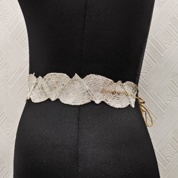 purala Women Casual White Fabric Belt