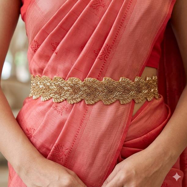 purala Women Evening, Party, Casual Gold Fabric Belt