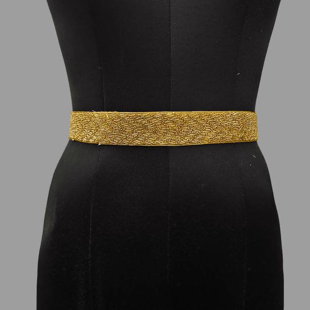 purala Women Casual Gold Fabric Belt