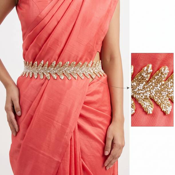 purala Women Evening, Party, Casual Gold Fabric Belt