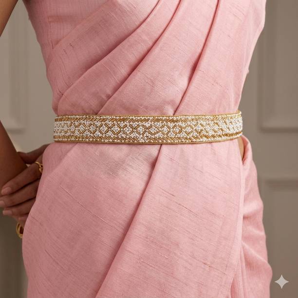 purala Women Evening, Party, Casual Gold Fabric Belt