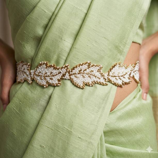 purala Women Evening, Party, Casual Gold Fabric Belt
