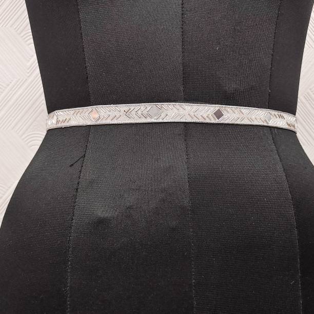 purala Women Evening, Party, Casual Silver, Gold Fabric Belt