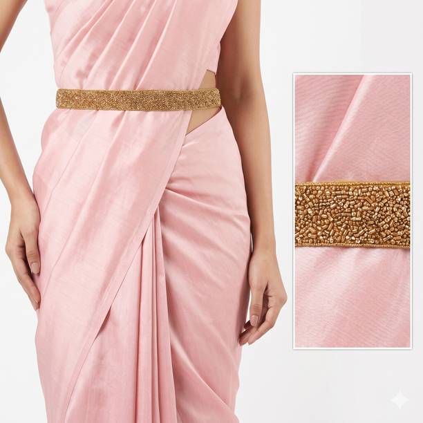 purala Women Evening, Party, Casual Gold Fabric Belt