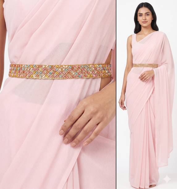 purala Women Evening, Party, Casual Gold Fabric Belt
