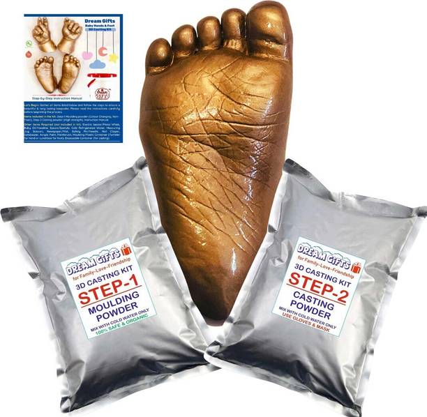 Dream Gifts Baby Hand/Foot 3D Casting Kit (3 items) (Moulding: 175gms, Casting: 250gms)